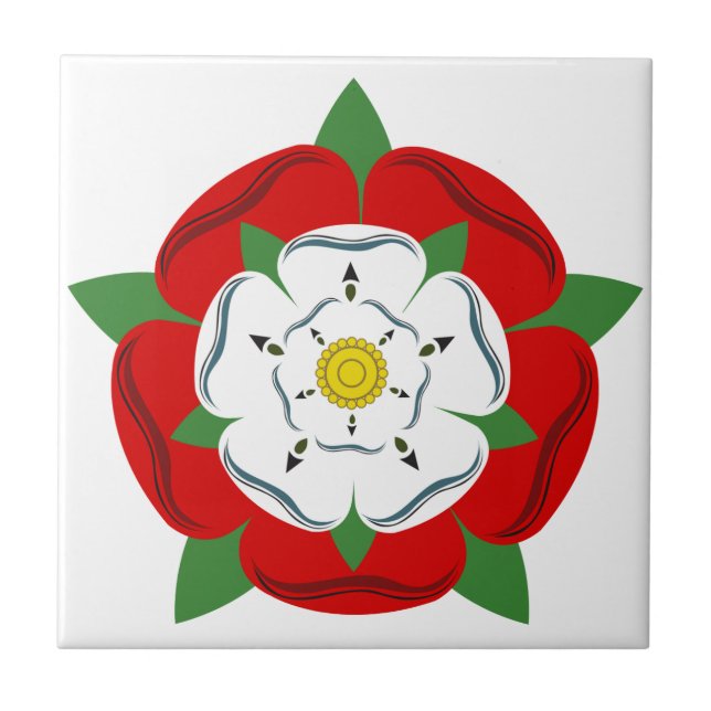 Heraldic Rose Ceramic Tile (Front)