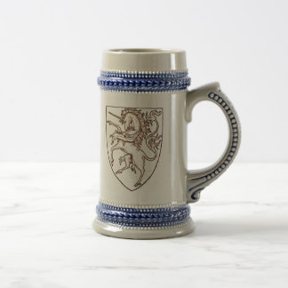 Heraldic Style Unicorn Stein