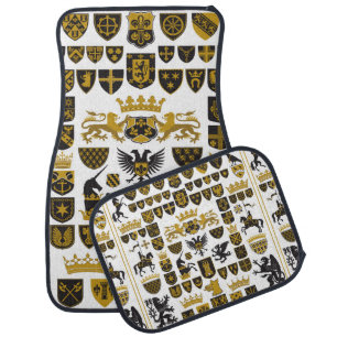 HERALDRY Crests and Symbols Car Floor Mat