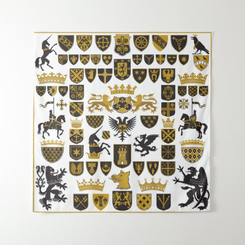 HERALDRY Crests and Symbols Tapestry