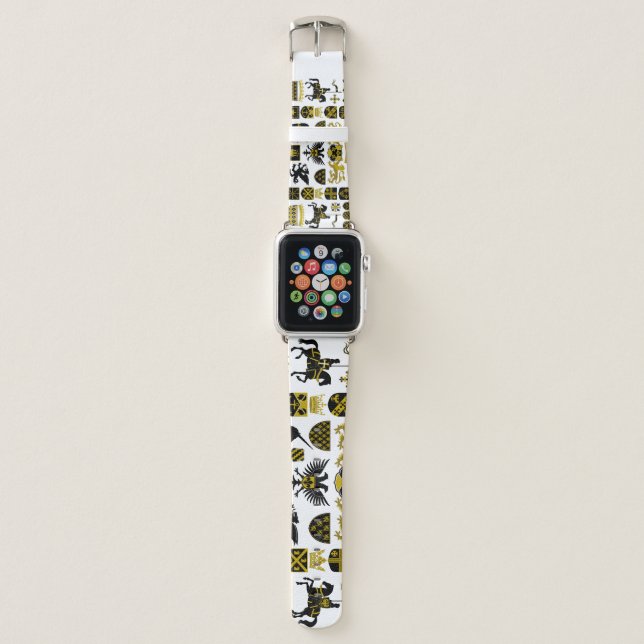 Heraldry crests, symbolic designs. apple watch band (Front)