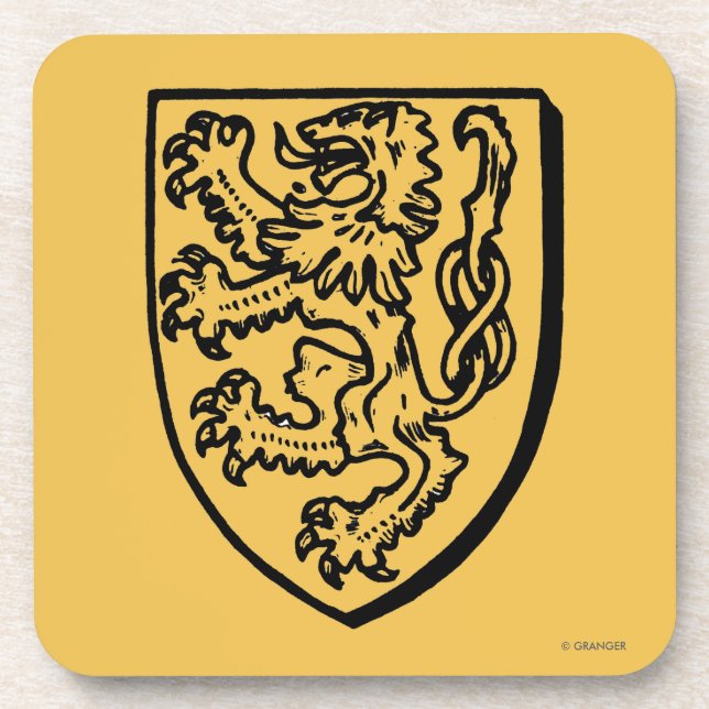 Heraldry: Lion Beverage Coaster (Front)