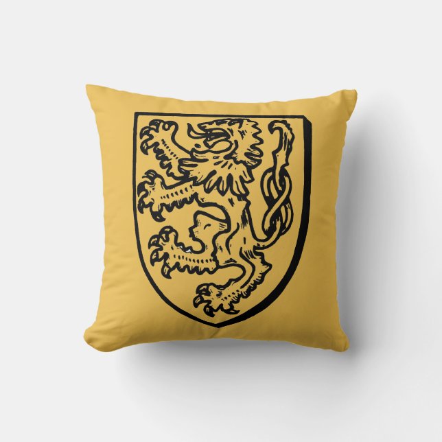 Heraldry: Lion Throw Pillow (Front)