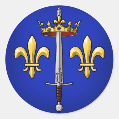 Heraldry of Joan of Arc Jeanne dArc Classic Round Sticker