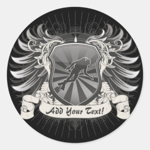 Heraldry Scuba Diving Classic Round Sticker