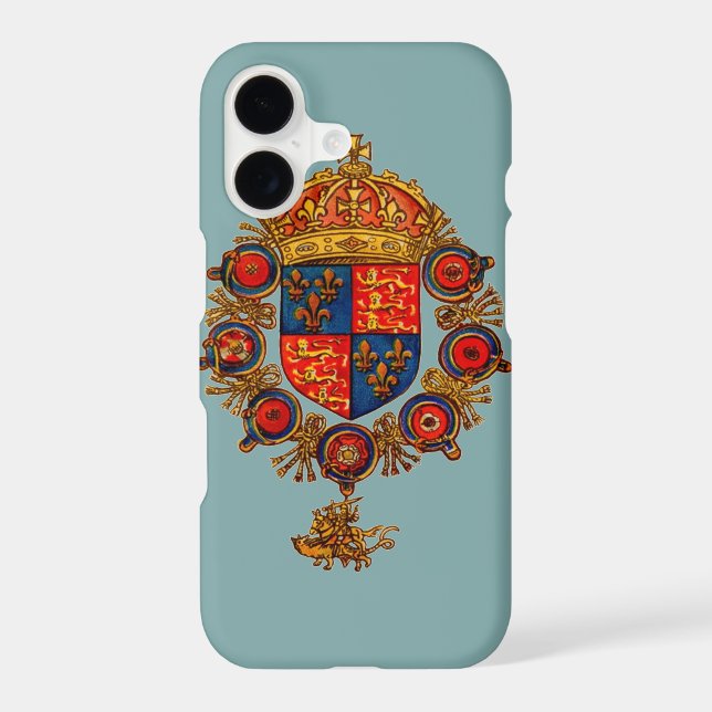 Heraldry with Crown Iphone Case (Back)