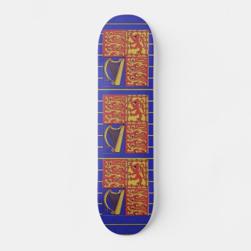Heraldry With Harp And Lion Skateboard