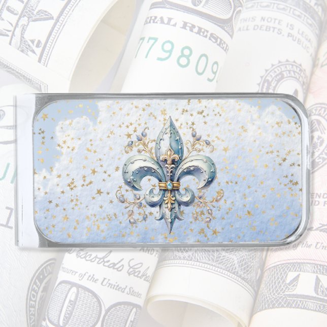 Heralldic Fleur de Lys Silver Finish Money Clip (Creator Uploaded)