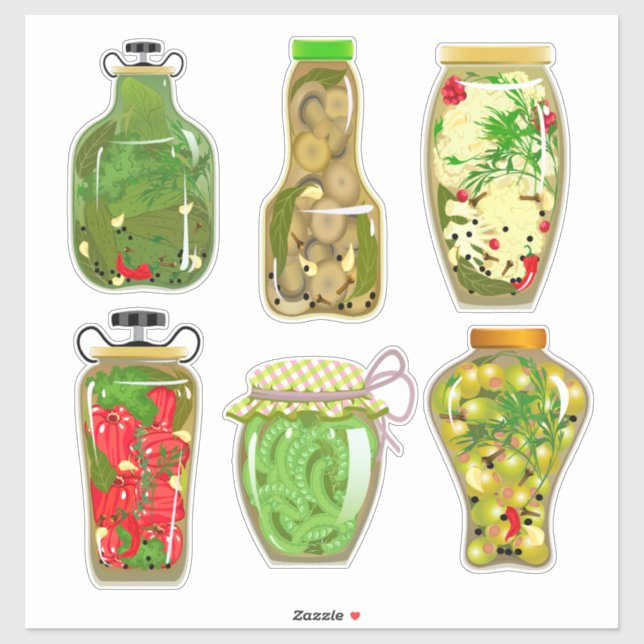 Herb and vegetable preserves sticker (Sheet)