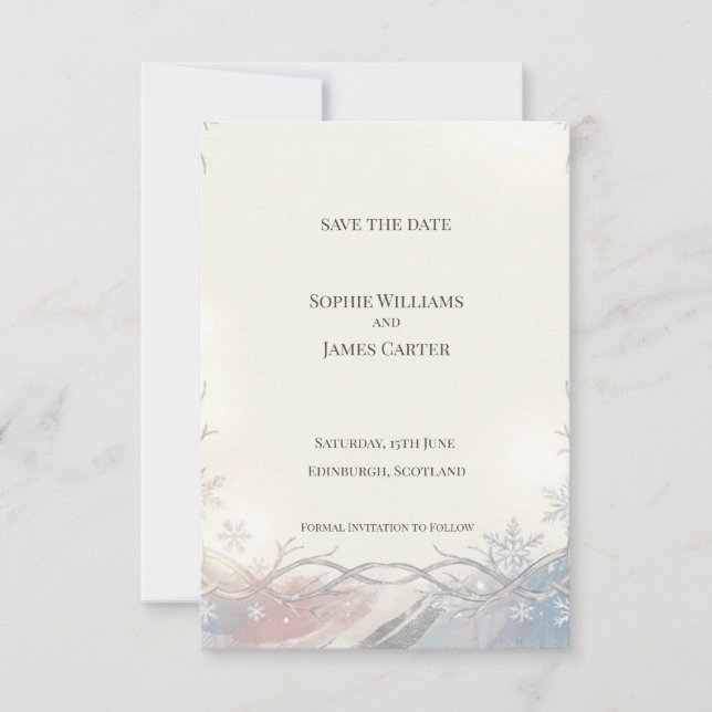 Herb Botanical Save the Date Card (Front)