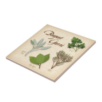Herb Bouquet Ceramic Tile by pomegranate_gallery at Zazzle