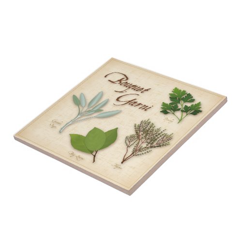 Herb Bouquet Ceramic Tile