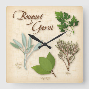 Herb Bouquet Wall Clock