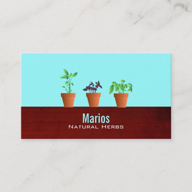 Herb Business Cards -Color Changeable (Front)