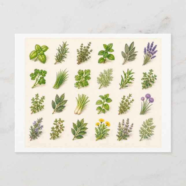 Herb Collage Postcard (Front)
