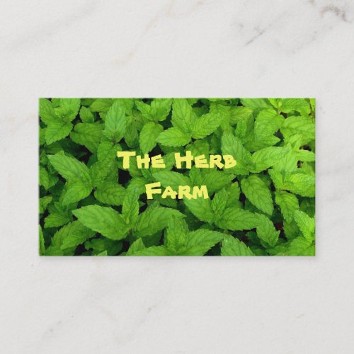 Herb Farm Business Card Template