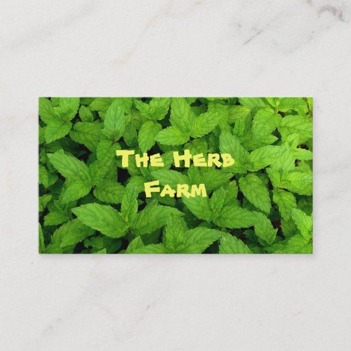 Customizable Herb Farm Business Card Template