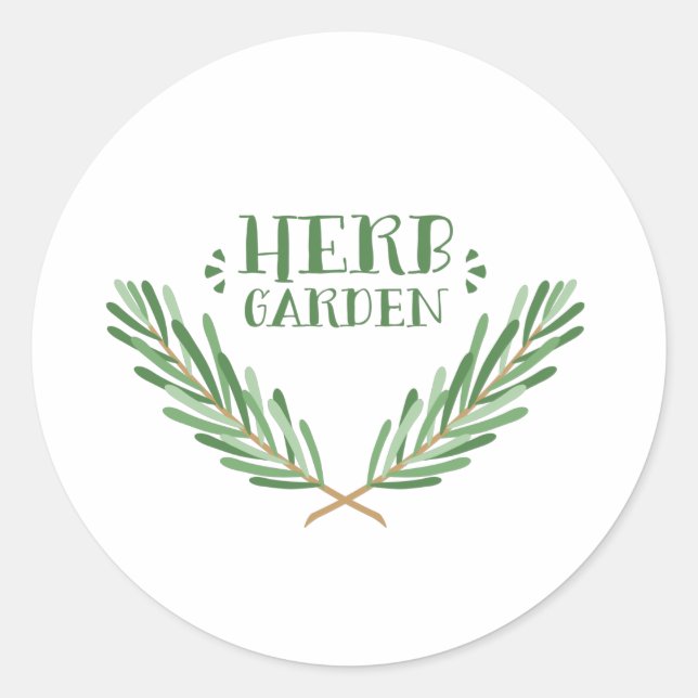 Herb Garden Classic Round Sticker (Front)