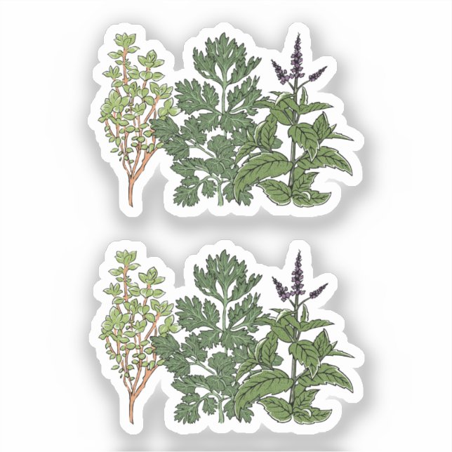 Herb Garden Custom-Cut Vinyl Sticker (Front)