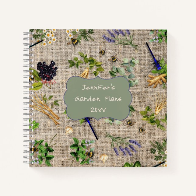 Herb Garden Homestead Custom Notebook (Front)