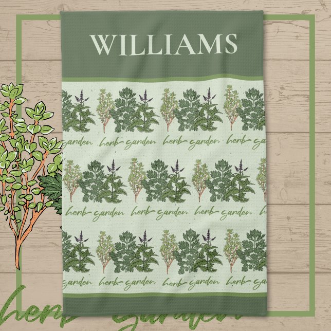 Herb Garden  Kitchen Towel (Herb Garden Kitchen Towel)