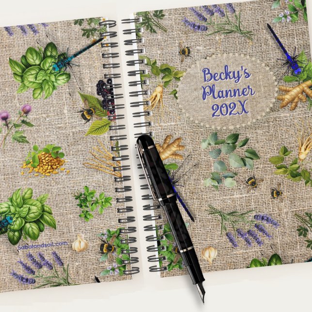Herb Garden Pattern Year Long Custom Planner (Creator Uploaded)