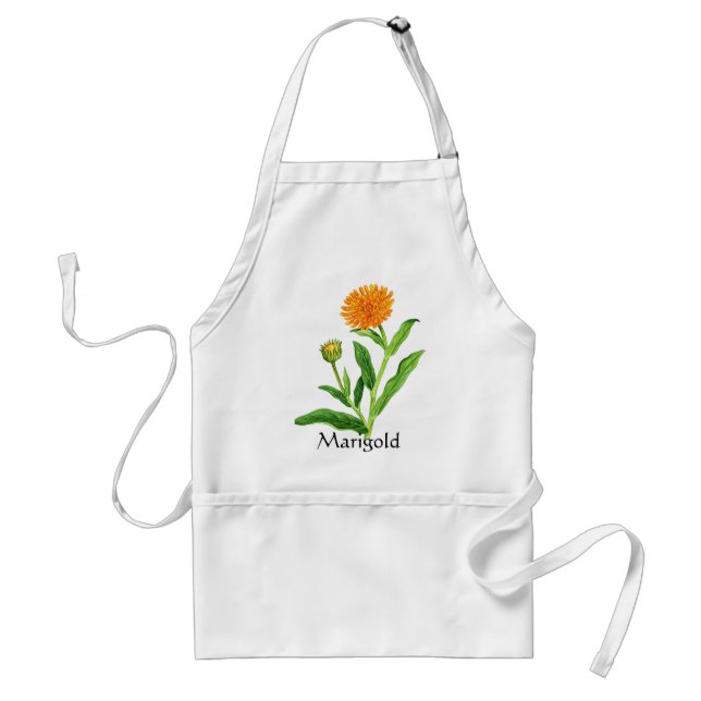 Herb Garden Series - Marigold Adult Apron (Front)