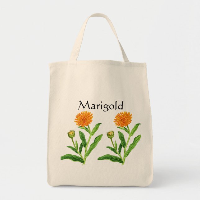 Herb Garden Series - Marigold Tote Bag (Front)