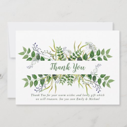 Herb Garden Thank You Card _ Blue Green Botanical