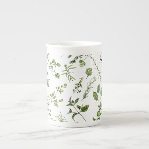 Herb patterned mug