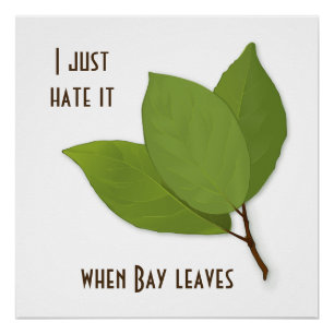 Herb Pun, I Hate It When Bay Leaves Poster