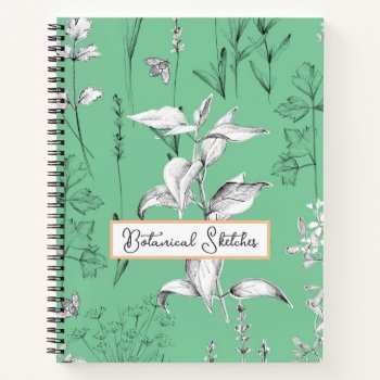 Herb Sketchbook Botanical Plants Herbalist Notebook by CountryGarden at Zazzle