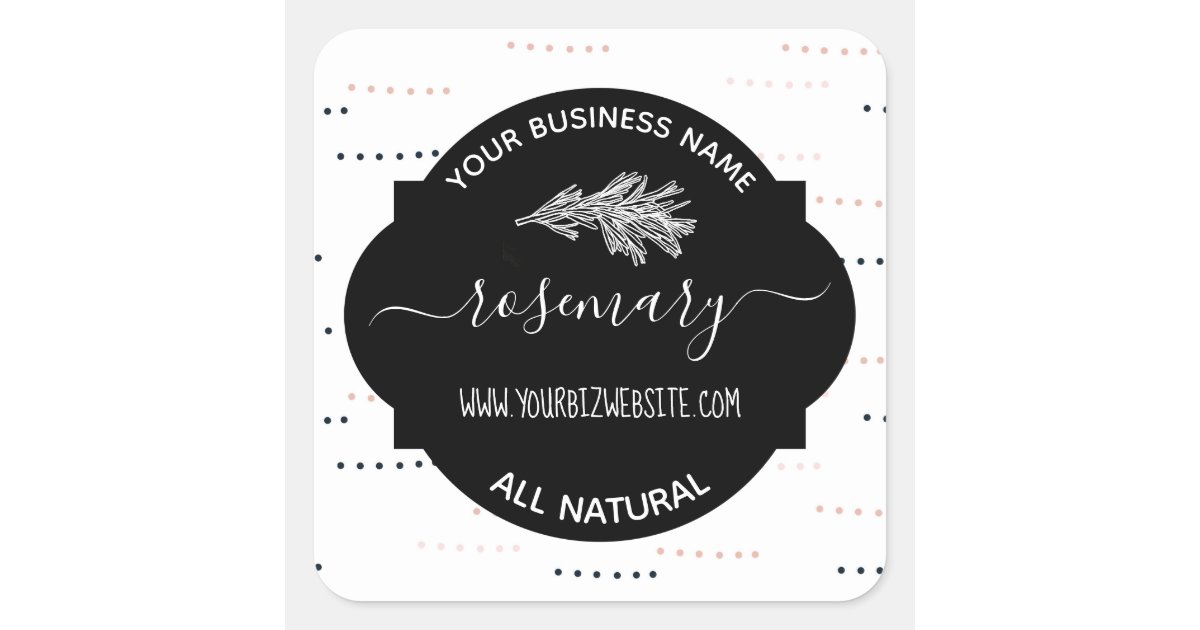 Herb spice jar labels