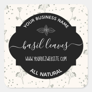 Herb & Spice Jar Product Label