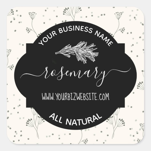 Herb & Spice Jar Product Label (Front)