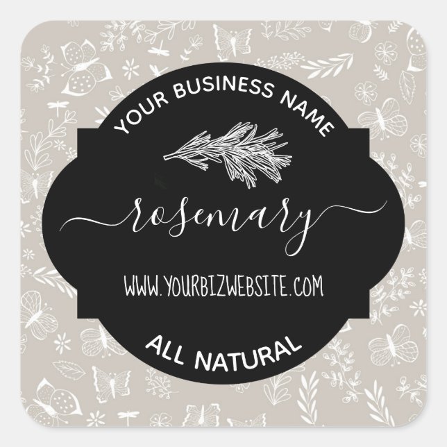 Herb & Spice Jar Product Label (Front)