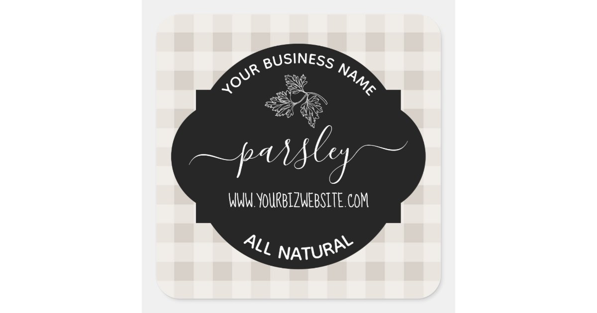 Herb & Spice Jar Product Label | Zazzle.com