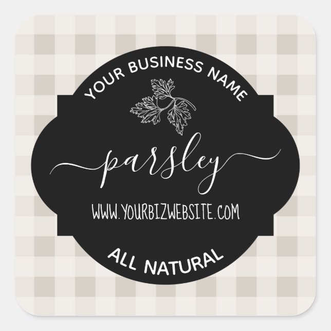 Herb & Spice Jar Product Label (Front)