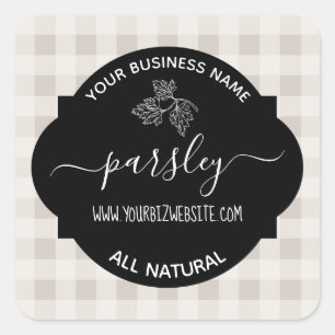 Herb & Spice Jar Product Label