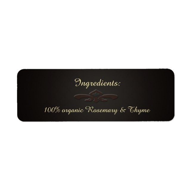 Herb & Spice/ U Pick Color Black Board Ingredient Label (Front)