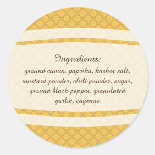 Herb & Spice U Pick Color Ingredients for Date Classic Round Sticker