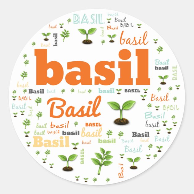 HERB WORD LABEL BASIL Zazzle