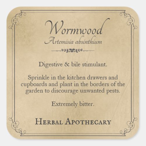 Herbal Apothecary Square Stickers