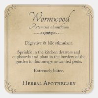 Herbal Apothecary Square Stickers
