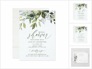 Herbal Bliss Watercolor Greenery Wedding