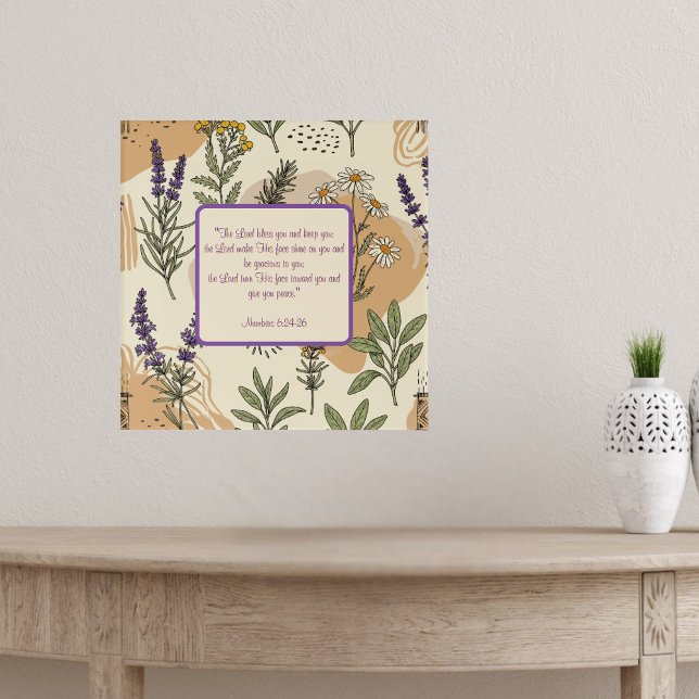 Herbal Blossoms Blessing Customizable  Poster (Creator Uploaded)
