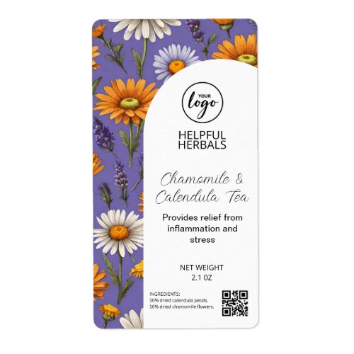 Herbal Chamomile And Calendula Tea Product Labels