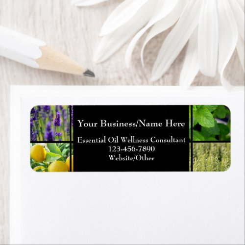 Herbal Essential Oil Business Bottle Contact Label