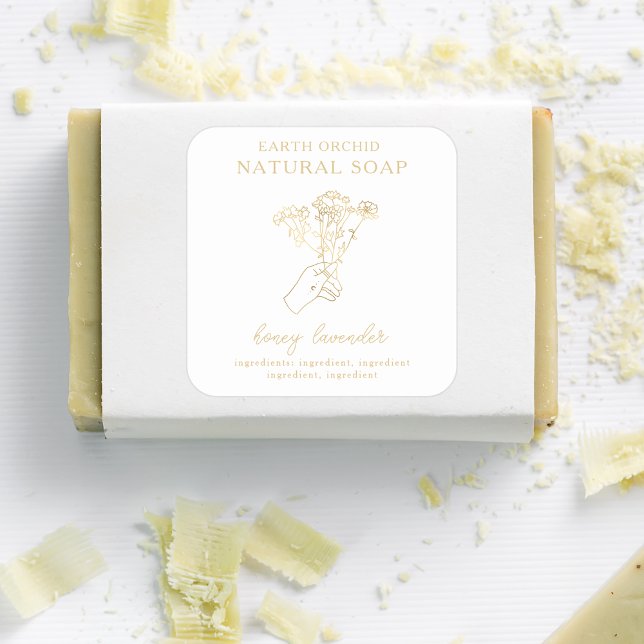 Herbal + Floral Apothecary Square Sticker (Creator Uploaded)