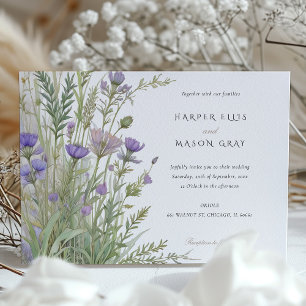 Herbal Garden Elegant Pastel Wedding Invite